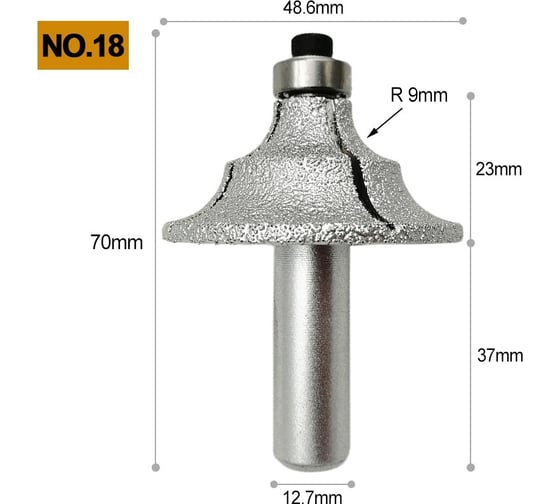 Фреза кромочная 2G-23 мм, хв-к 12.7 мм, (№18) LEO TECH-NICK 131.000.692