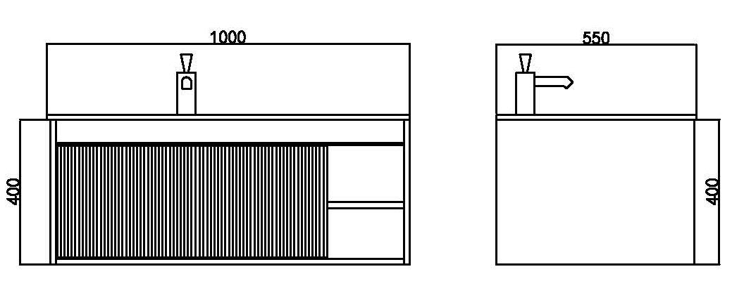 Мебель для ванной Orans BC-1137-1000 100 см со столешницей, Matt Deep Ocean