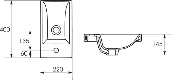 Раковина Iddis Milardo 0014000U28 40 см белый