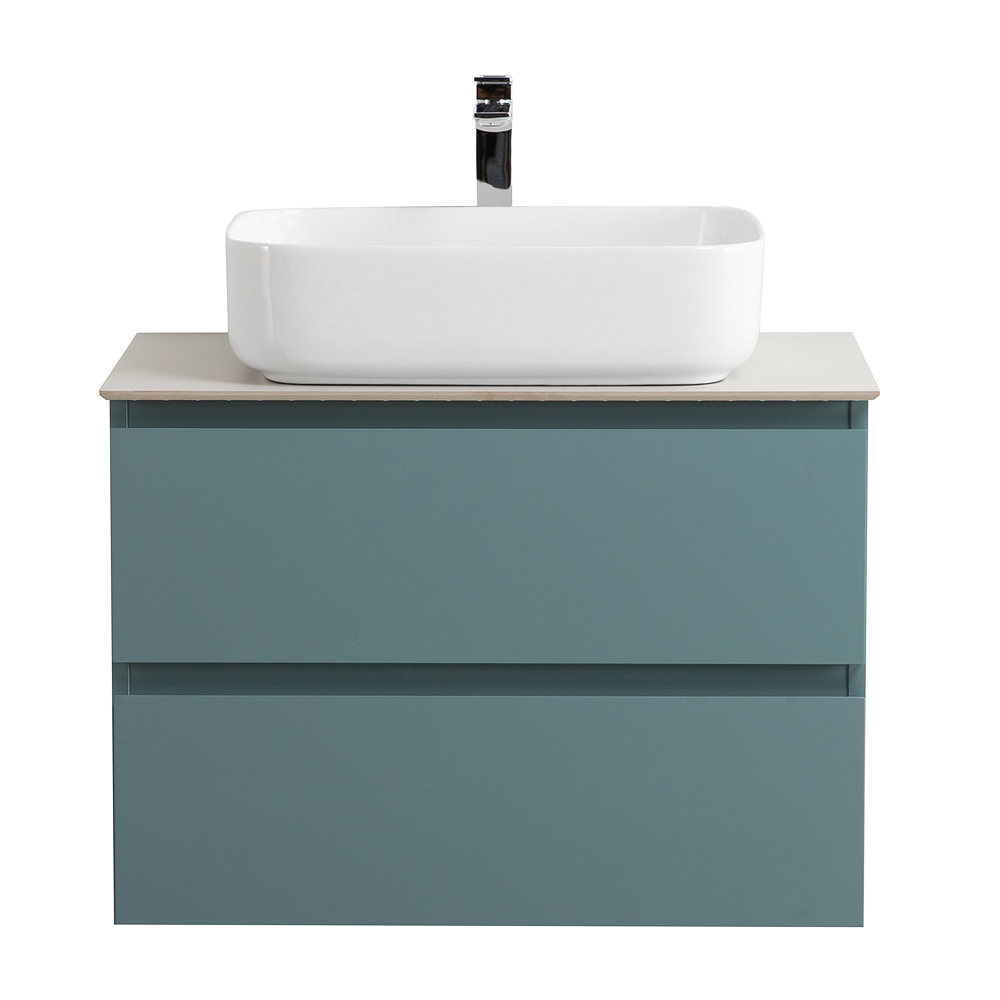 Мебель для ванной BelBagno Kraft 70 см со столешницей, эмаль, Голубой матовый