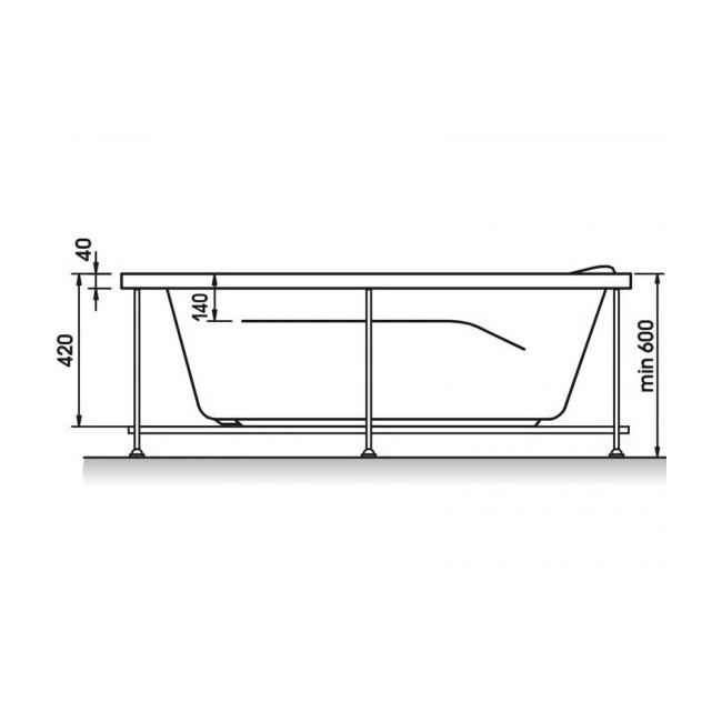 Акриловая ванна Relisan Zoya 140x90 L/R