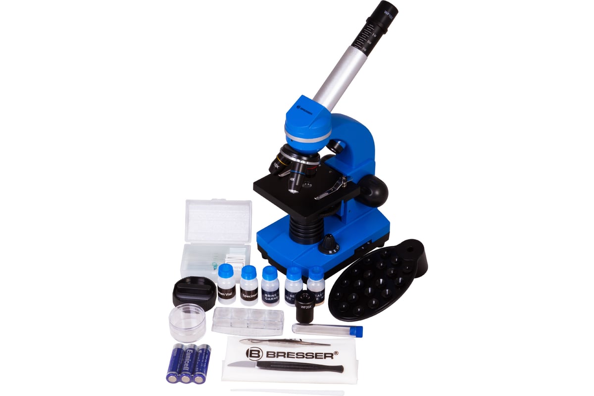 Микроскоп Bresser Junior Biolux SEL 40–1600x, синий 74322