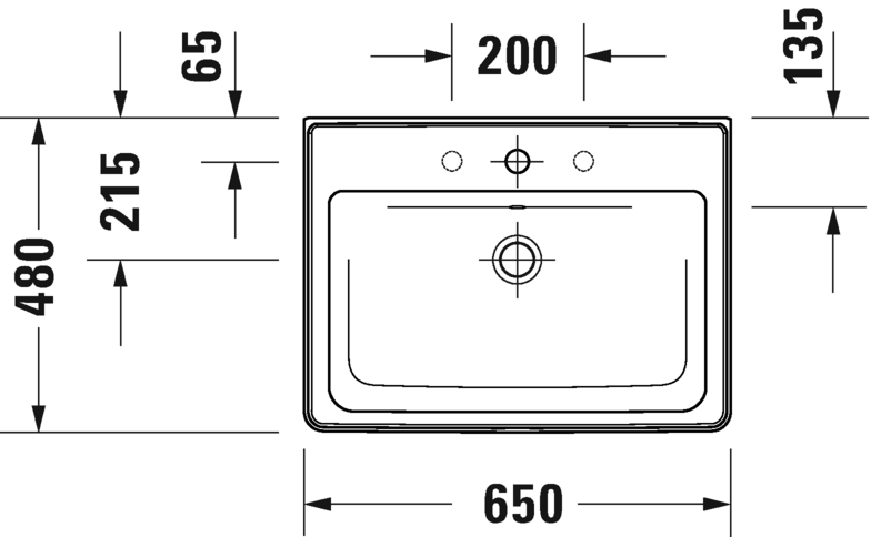 Раковина Duravit D-Neo 236765 65 см