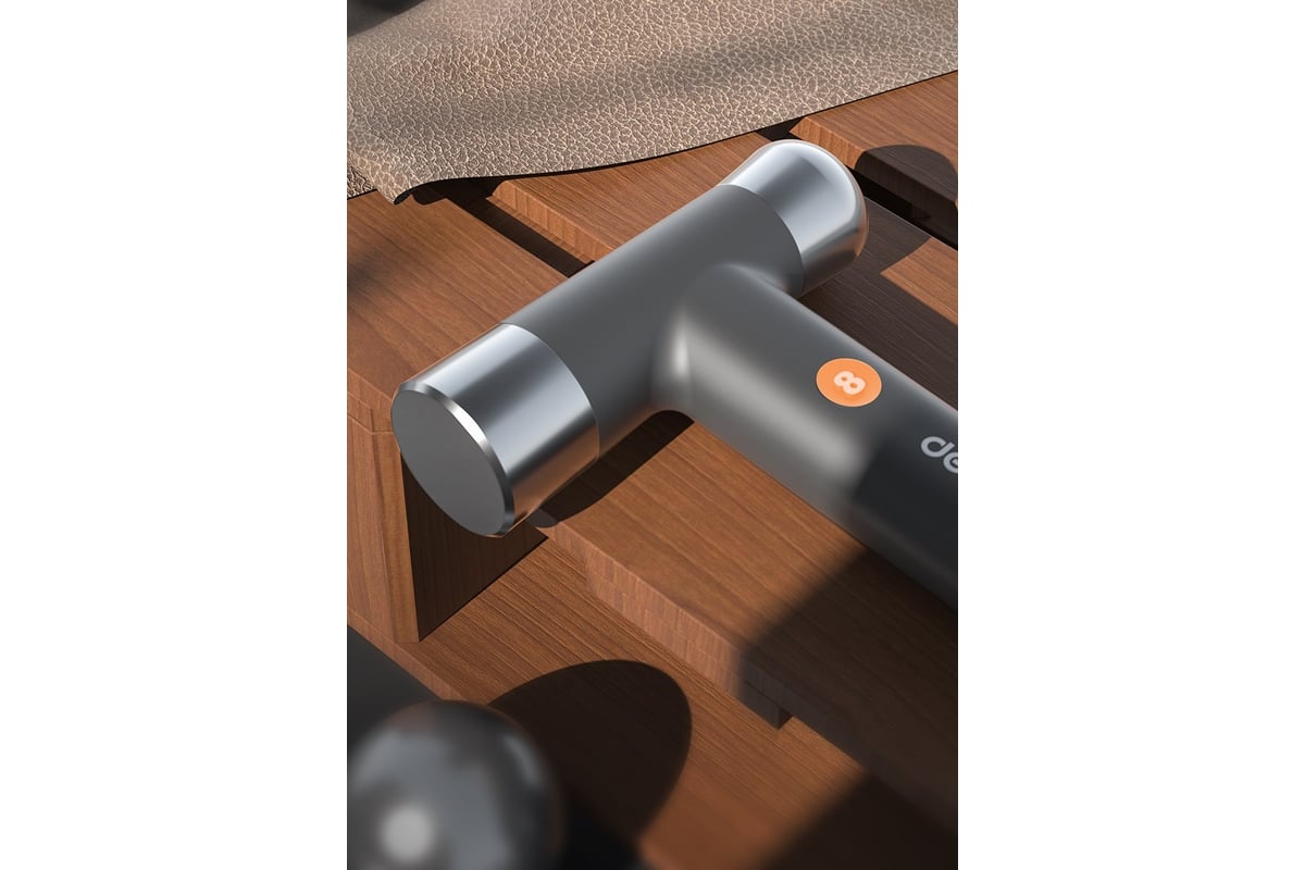 Молоток Deli home series gray ht7008l 400гр, эксклюзивный дизайн, рукоять из софттач пластика, подарочная упаковка 112882