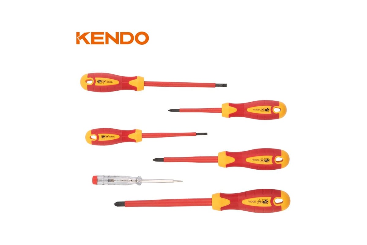 Набор диэлектрических отверток KENDO 6 шт. 1000 В 20483