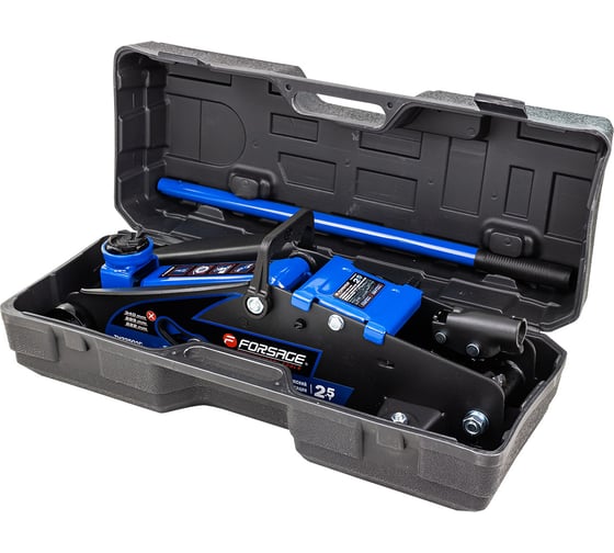 Подкатной домкрат 2,5т с фиксацией в кейсе Forsage F-TH22501C кейс(9492)