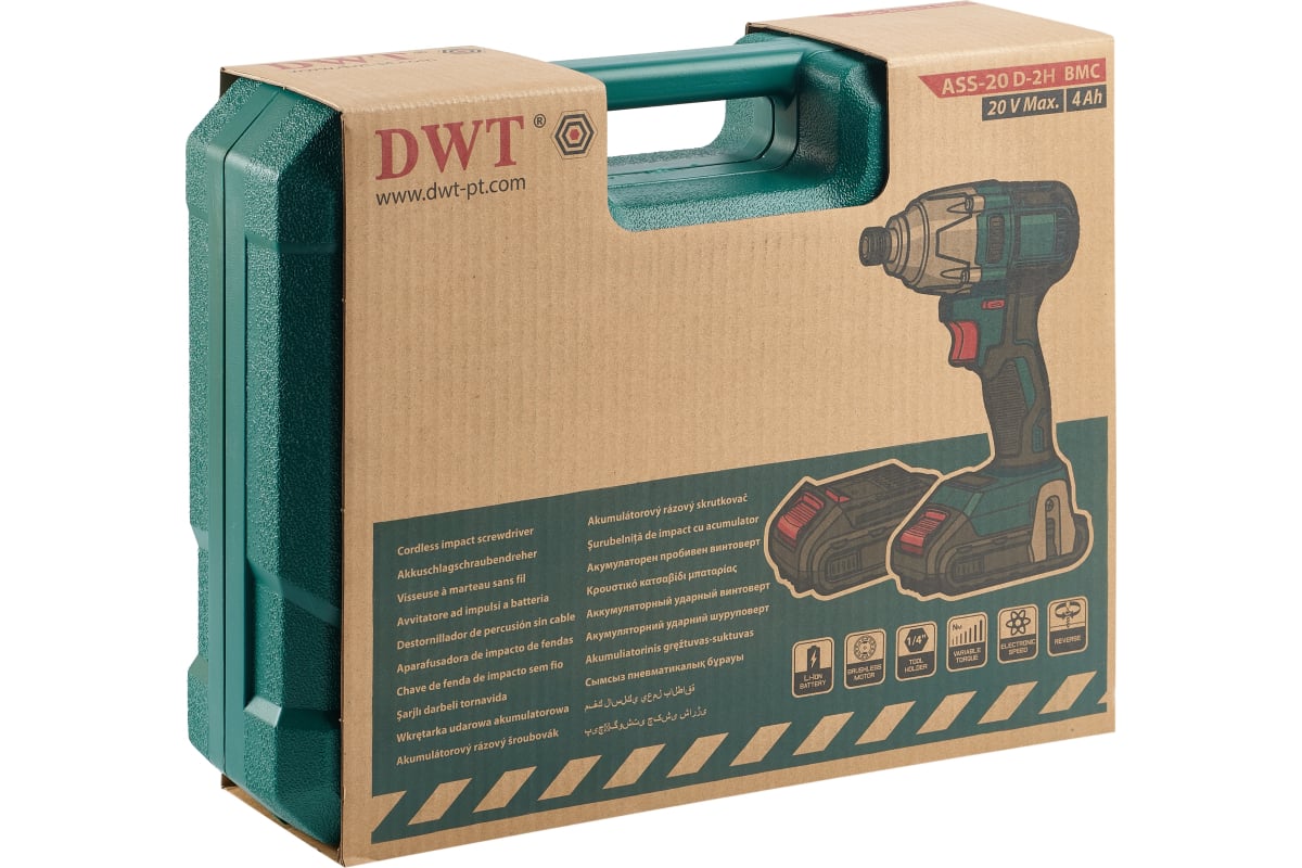 Ударный аккумуляторный шуруповерт DWT ass-20 d-2h bmc 5.2.54