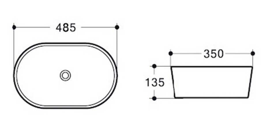 Раковина Vincea VBS-301 48.5 см белый