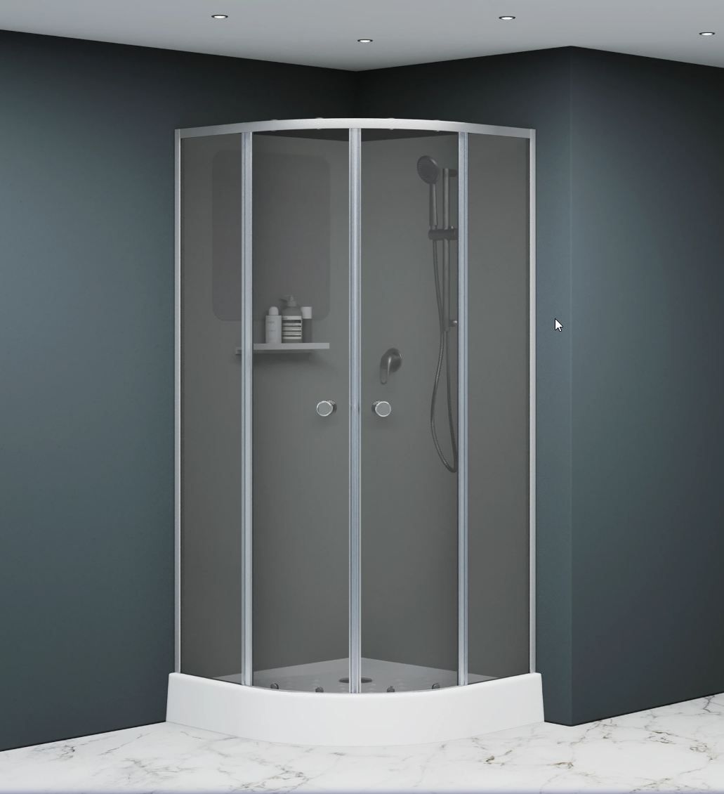 Душевая кабина RGW Andaman AN-208 100x100 см тонированное, профиль хром сатин