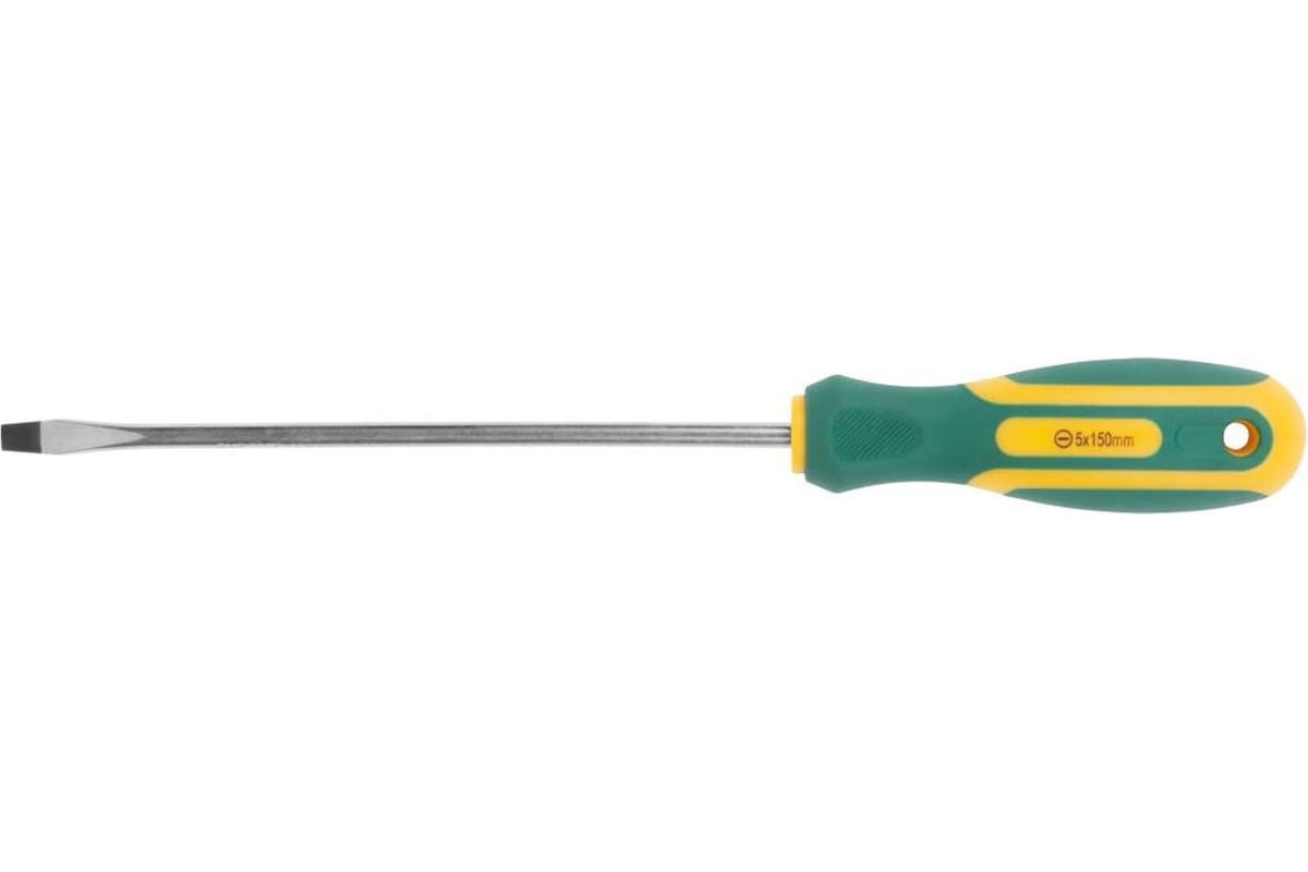 Отвертка FIT Контур CrV сталь, прорезиненная ручка SL5x150 мм 55203