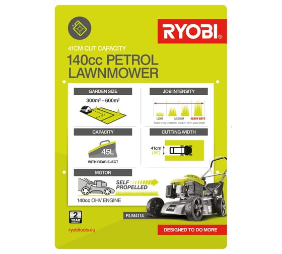 Бензиновая газонокосилка Ryobi RLM4114 5133002884