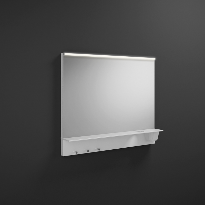 Зеркало Burgbad Eqio 90 см, с подсветкой, серый