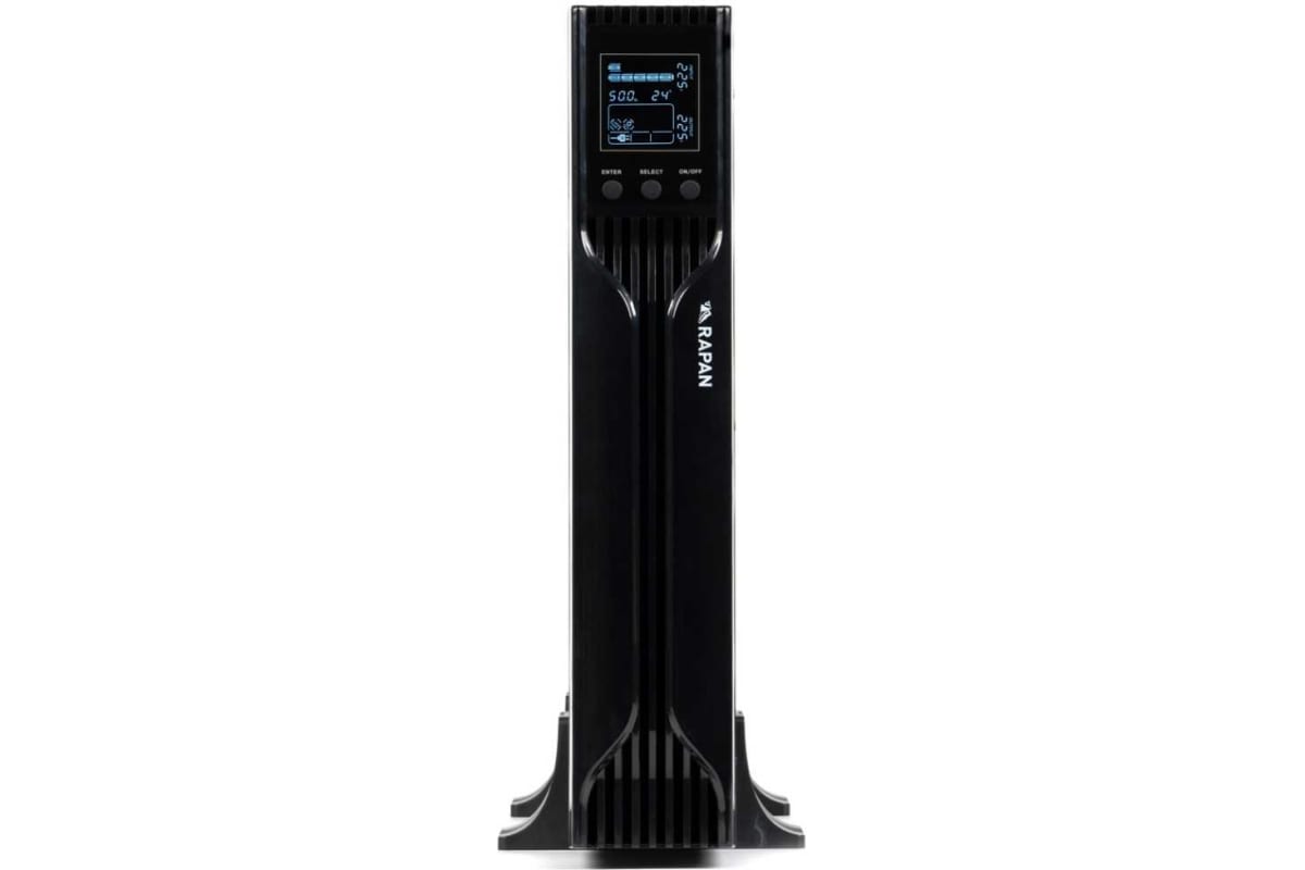 Источник бесперебойного питания Skat RAPAN-UPS 3000 RACK+4x9Ah Источник бесперебойного питания 2100 Вт, Line-interactive, синус, встроенные АКБ 6 шт.x 9Ah 8960