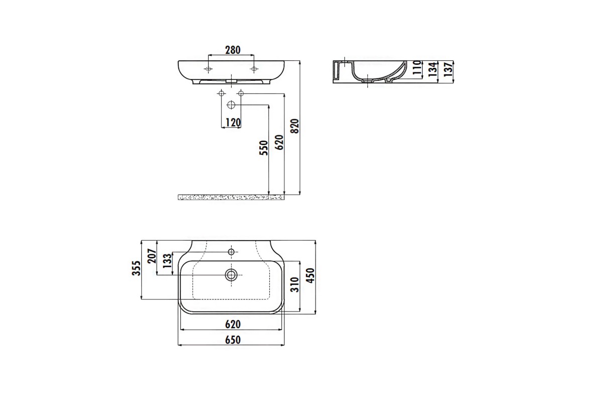 Раковина Creavit Free FE065 65 см