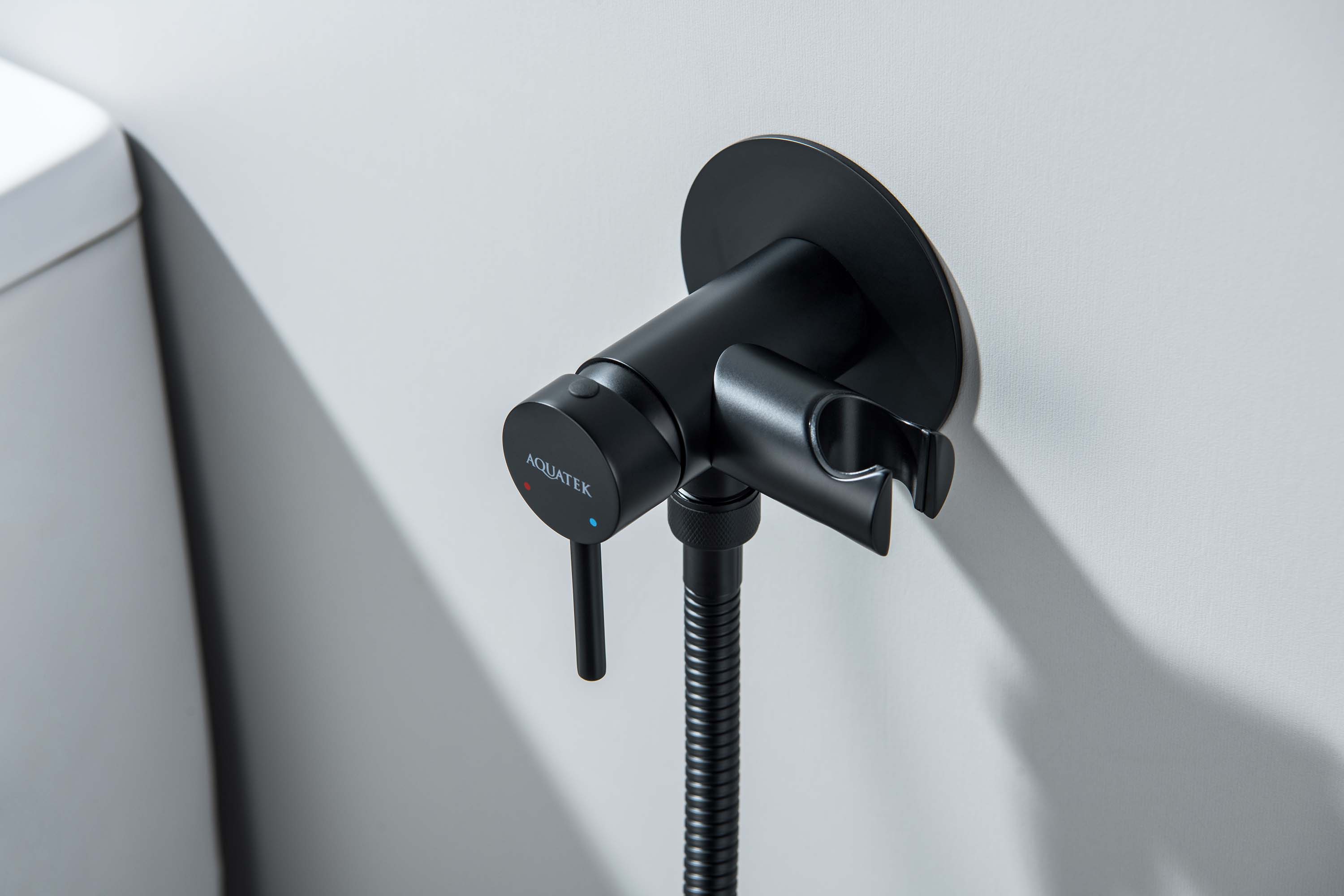 Смеситель Aquatek Европа AQ1021MB с гигиеническим душем, черный матовый Смеситель Aquatek Европа AQ1021MB с гигиеническим душем, черный матовый