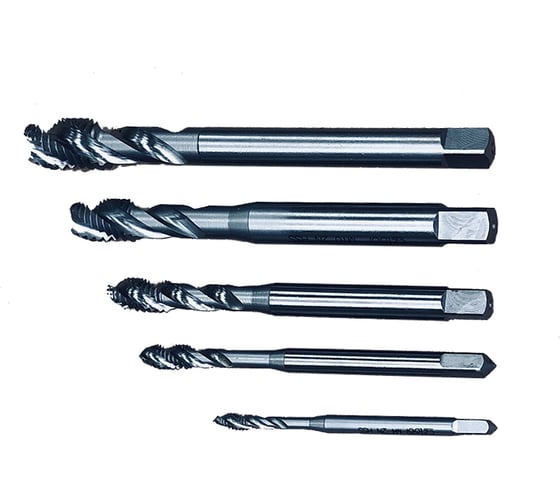 Набор машинных метчиков Bucovice Tools из 5 шт С35 М4-М12 с винтовыми канавками 103112