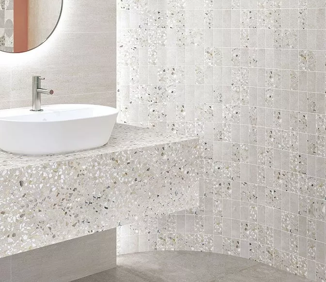 Керамогранит Vitra Terrazzo-X светлый 30х60 см, K949775LPR01VTE0