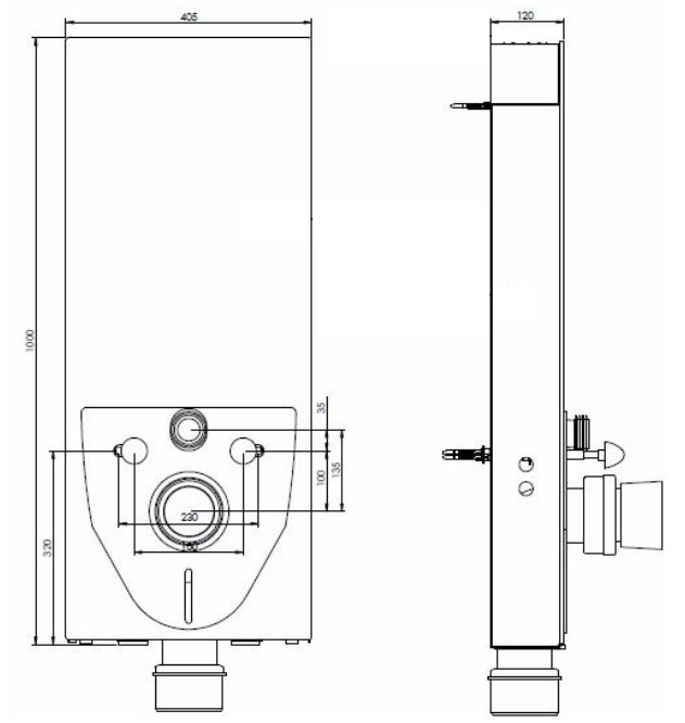 Стеклянный модуль для инсталляции Bocchi Glass box T03-C113B белый