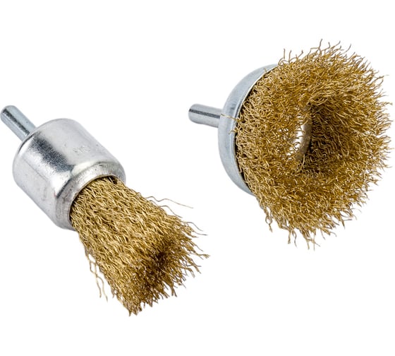 Набор кордщеток дисковых латунных для дрели (6 пр, 1/4", 25-75 мм) Rockforce RF-BWS601(29094)