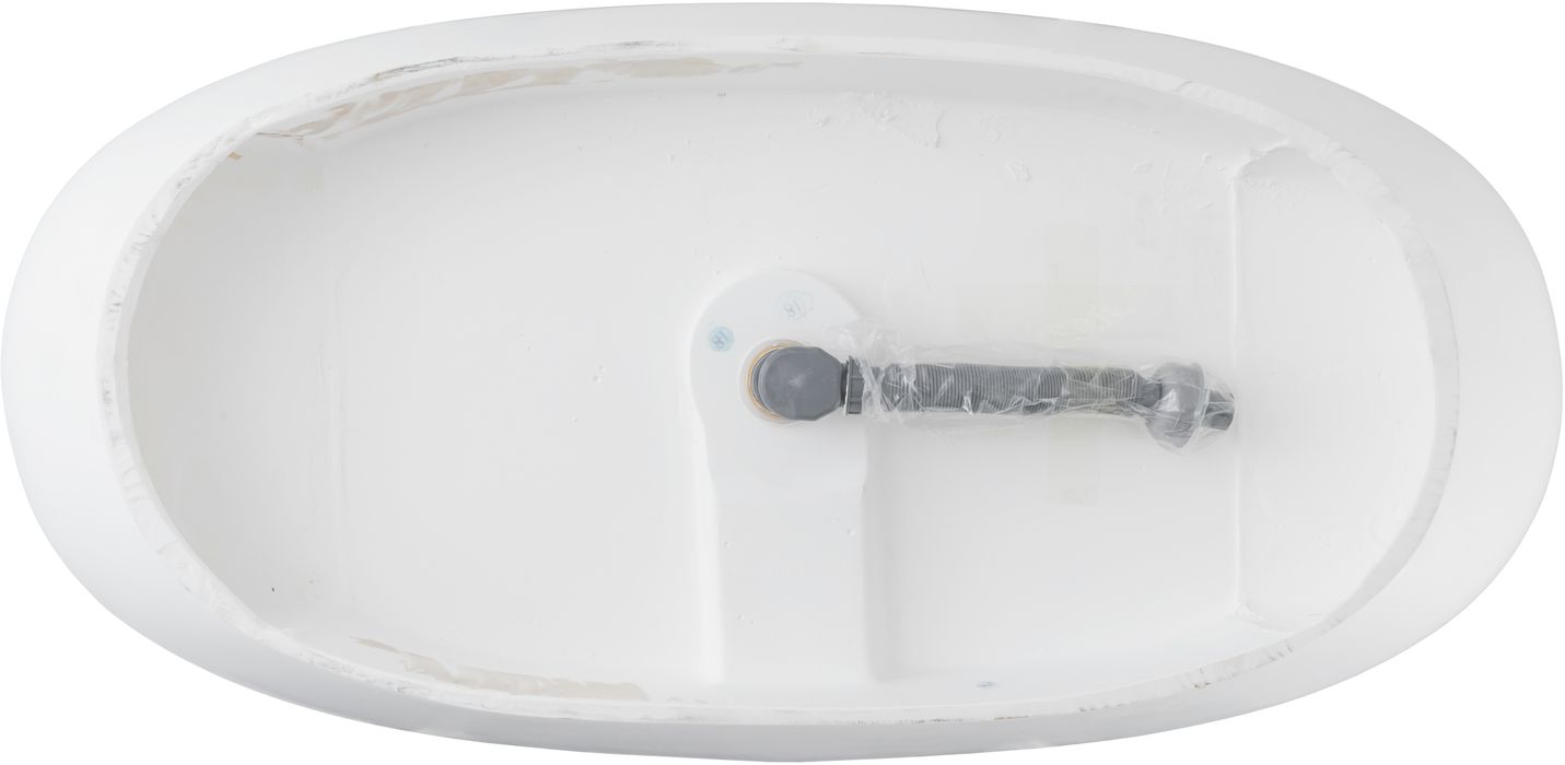 Ванна из искусственного камня Allen Brau Solid Stone Krion Oval 170x80 белый матовый 2.35003.21