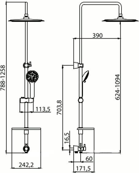 Душевая стойка Lemark LM8802C