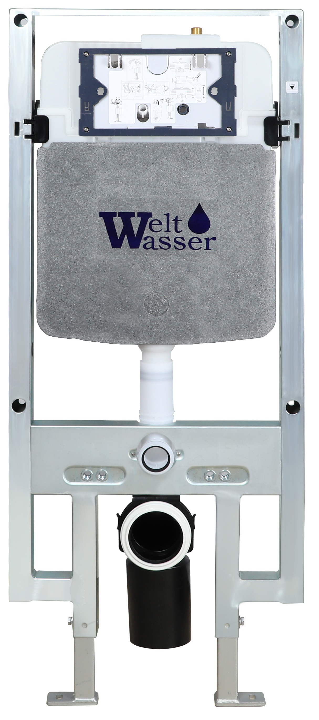 Комплект Weltwasser 10000011058 унитаз Salzbach 041 MT-BL + инсталляция + кнопка Amberg RD-BL