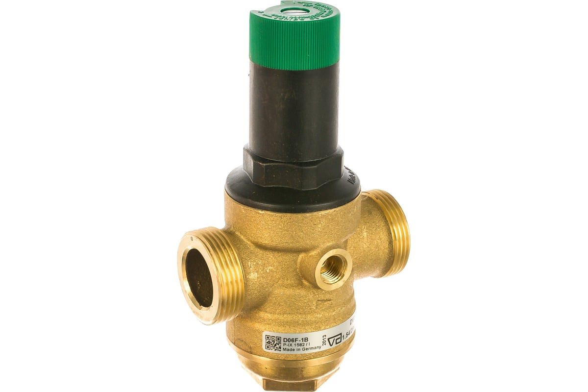 Клапан понижения давления Honeywell на горячую воду, диапазон регулировки 1.5-6 атм D06F-1"B