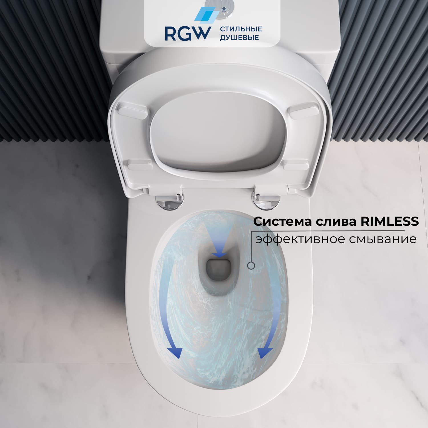 Унитаз-компакт RGW SW-03 безободковый, с микролифтом 67420103-01