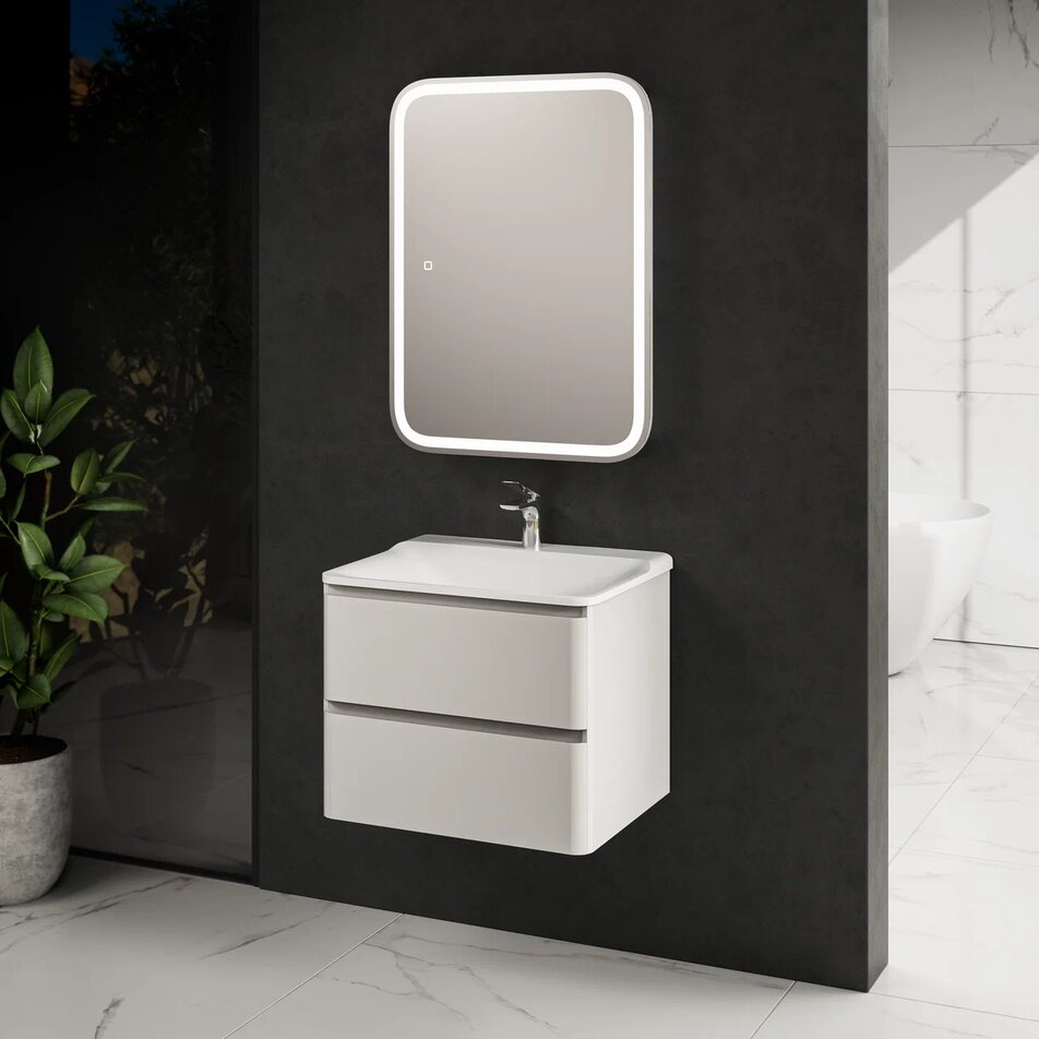 Мебель для ванной AQUAme S4 60 см белый глянец