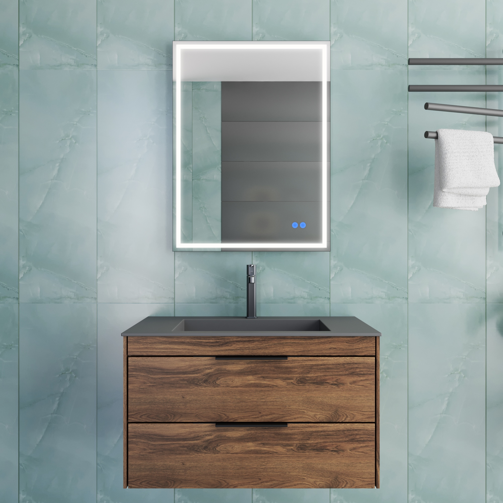 Мебель для ванной Vincea Chiara 2D 80 см C.Oak