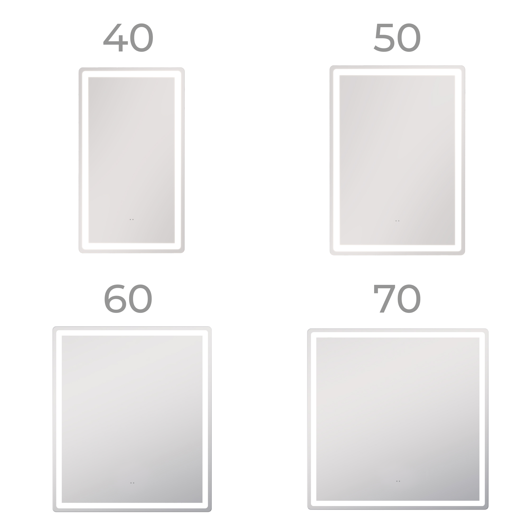 Зеркало Vigo Geometry Classic 60 см с подсветкой
