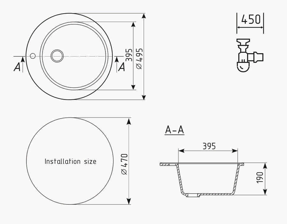 Кухонная мойка Ulgran Classic U-405-328 49.5 см бежевый