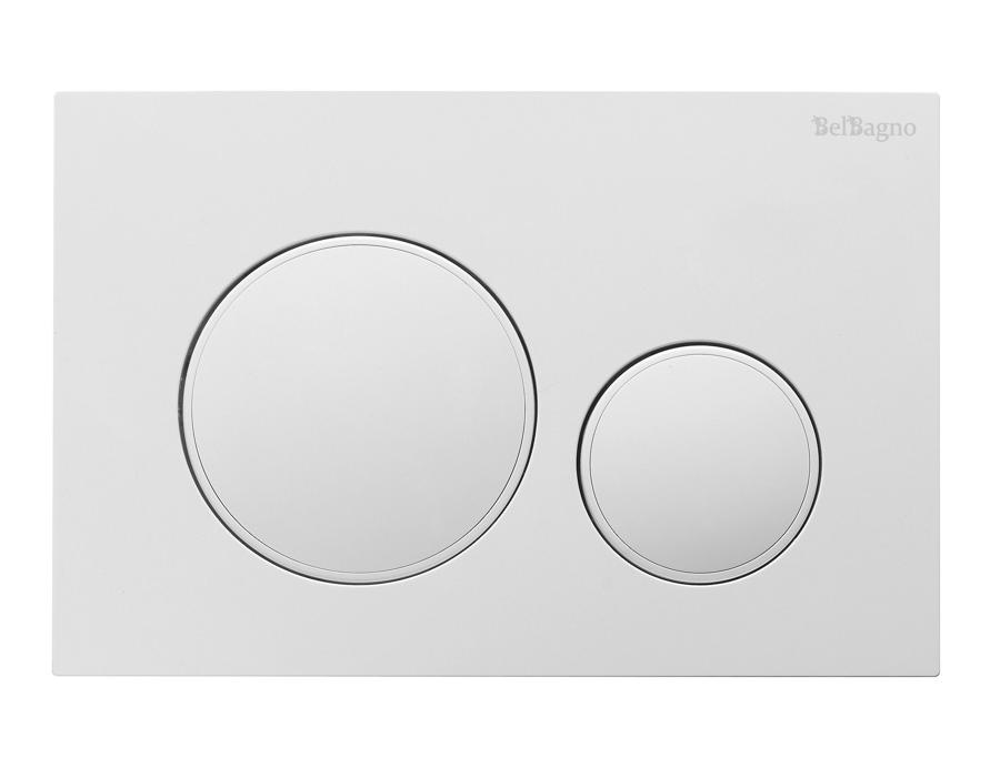 Кнопка смыва BelBagno BB-17C-BL белый глянец Кнопка смыва BelBagno BB-17C-BL белый глянец