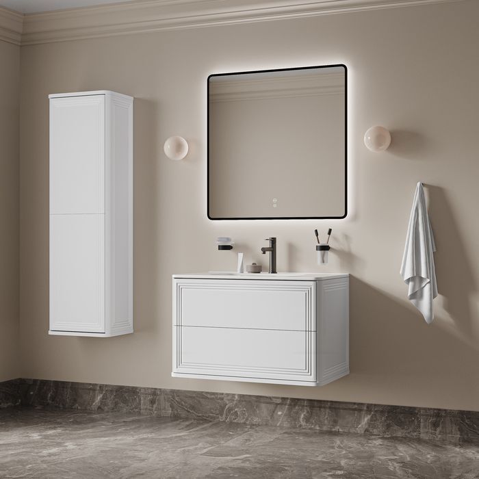 Тумба с раковиной Iddis Oxford Neo 80 см белый матовый OXN80W0i95K