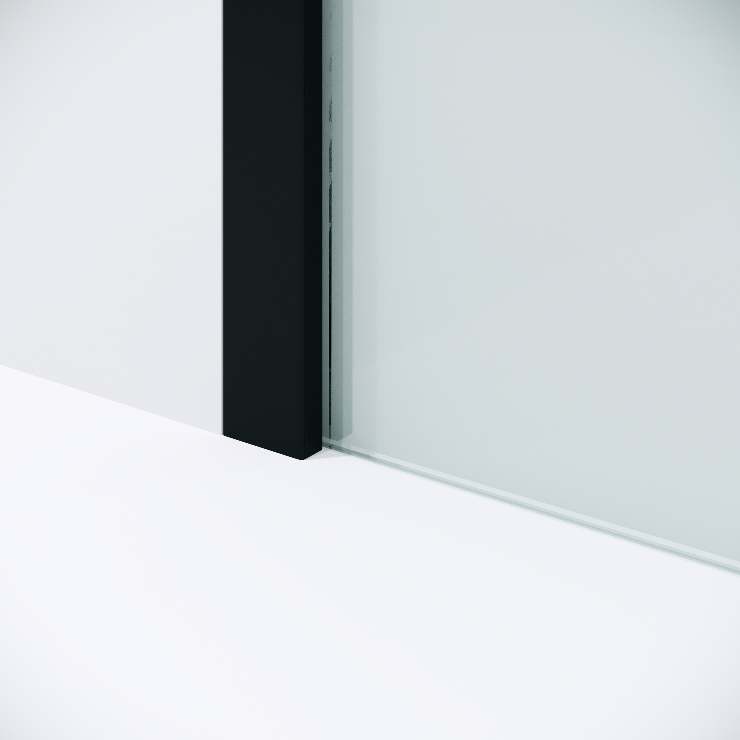 Душевая перегородка Niagara Nova NG-582-12BLACK 120x200 белый градиент, профиль черный матовый