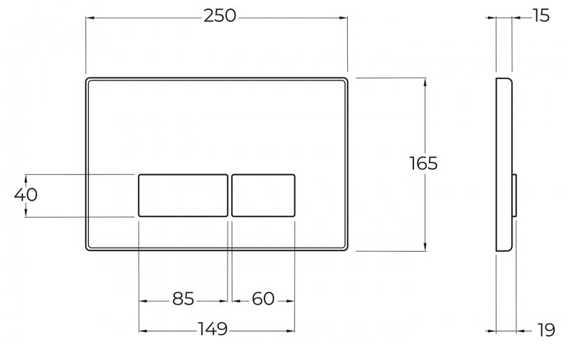 Инсталляция для унитаза BelBagno BB097SET.Q.CR с кнопкой, хром глянец