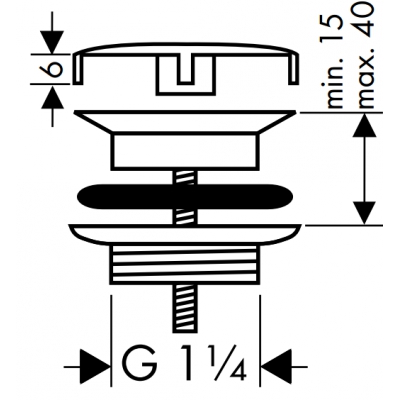 Донный клапан Hansgrohe 50001000