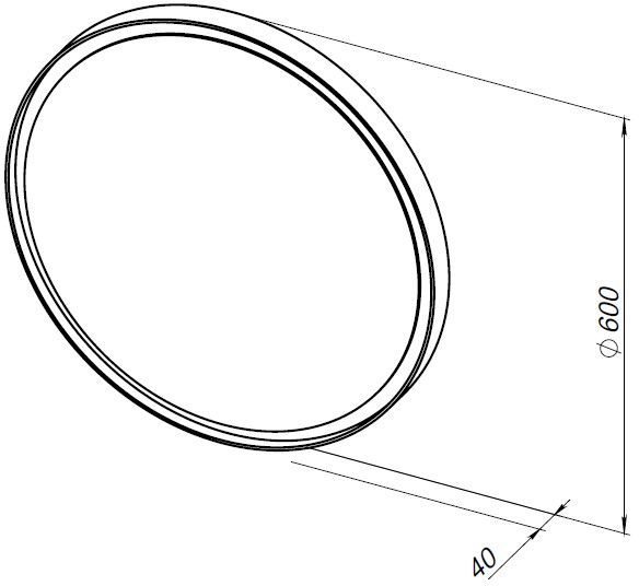 Зеркало Allen Brau Infinity 60 см черный, 1.21022.BL