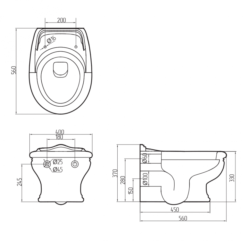 Подвесной унитаз Migliore Milady ML.MLD-25.740.D4.DO узор золото