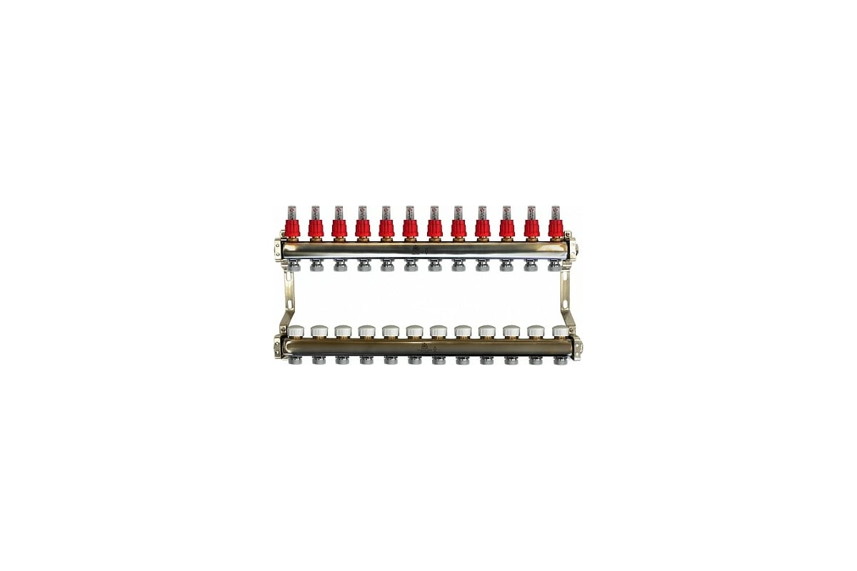 Коллекторный блок для теплого пола 1x3/4EU отв.-12 Gekon GK 74112