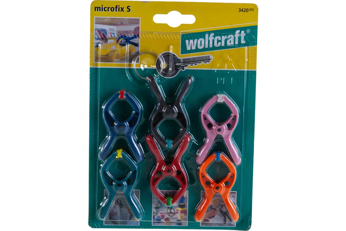Набор пружинных мини-зажимов WOLFCRAFT 3420000