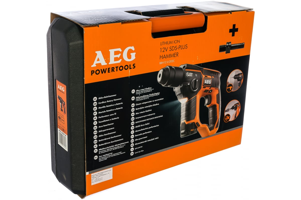Аккумуляторный перфоратор AEG BBH12 LI-202C 4935443968