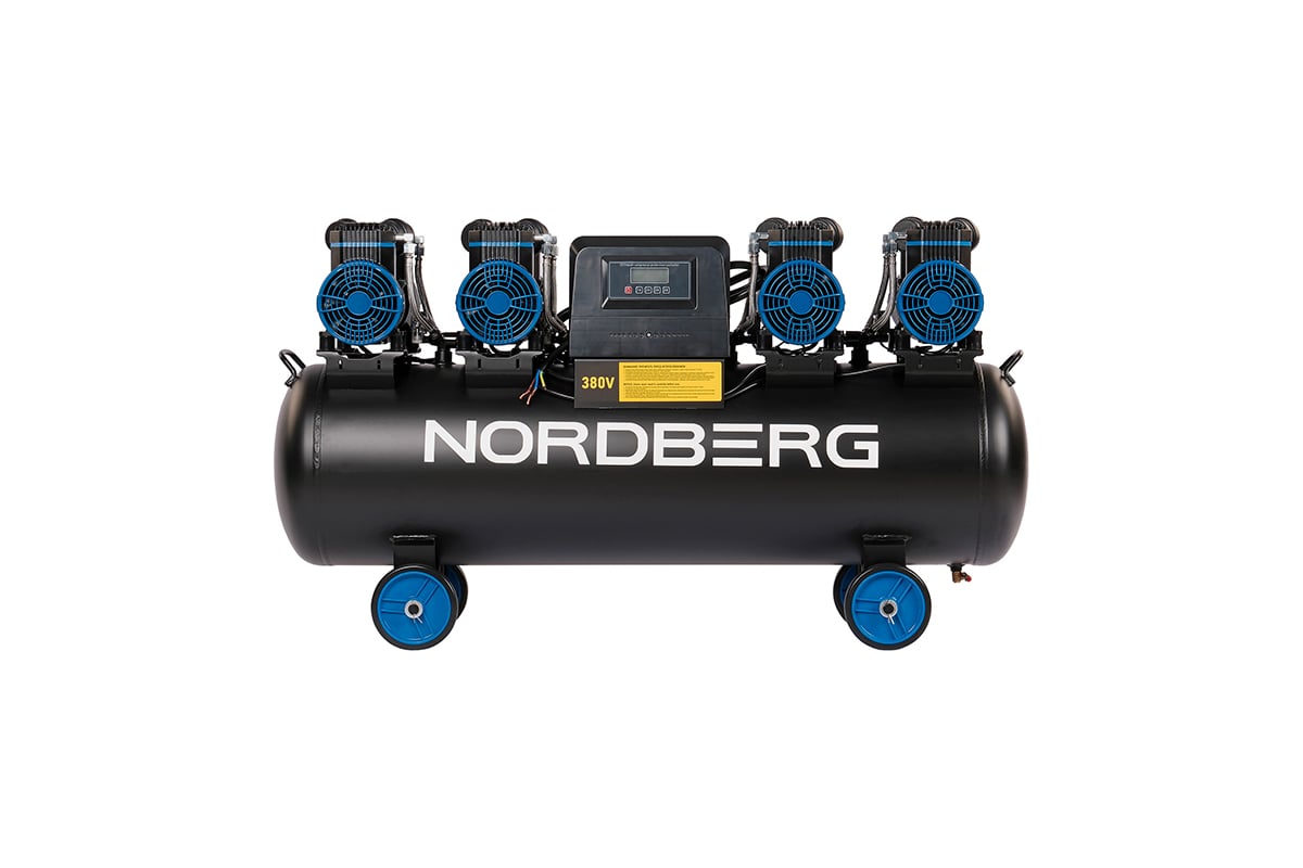 Компрессор безмасляный Nordberg 380В, ресив. 120л, 1000 л/мин NCEO120/1000