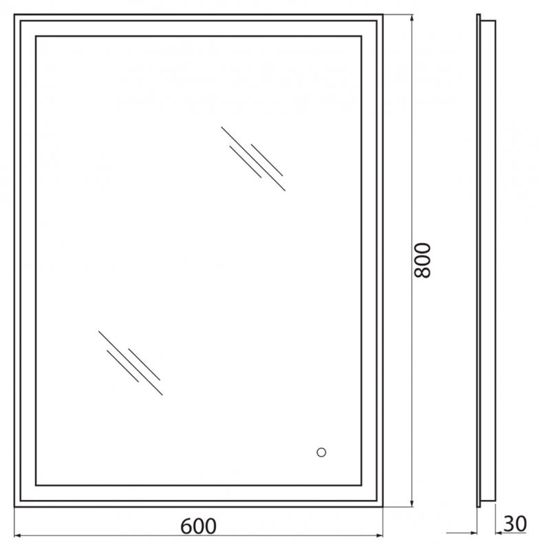 Зеркало BelBagno SPC-GRT-600-800-LED-TCH-WARM 60x80 см с подогревом