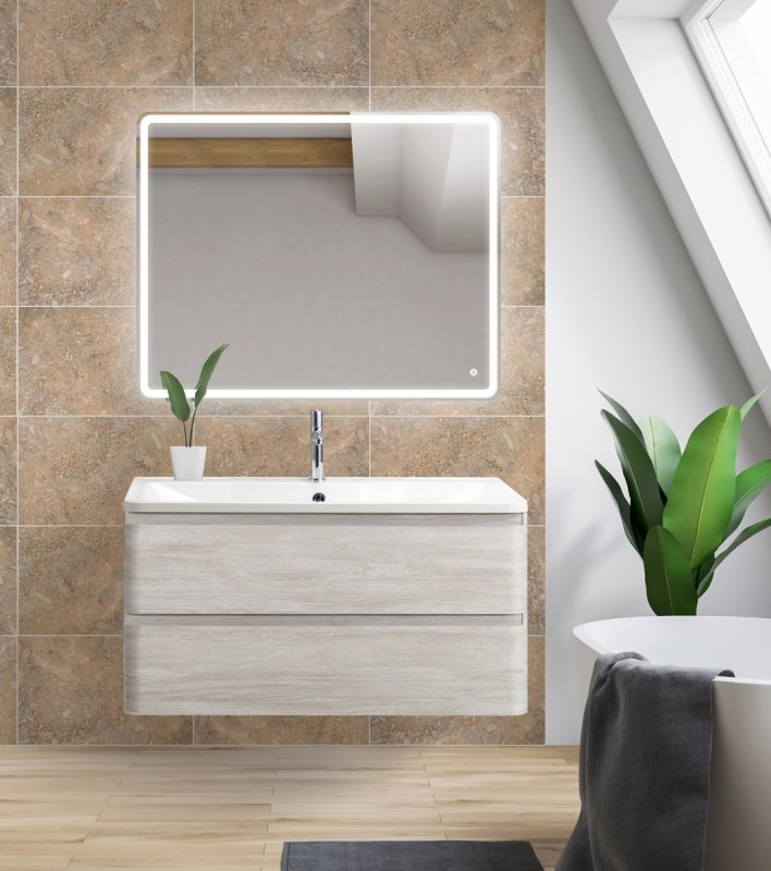 Тумба с раковиной BelBagno Albano 80 см Rovere Vintage Bianco