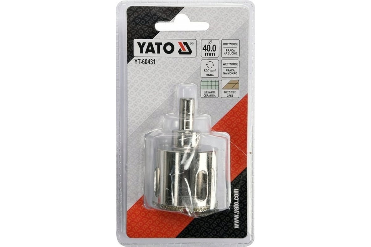 Сверло алмазное по керамограниту 40 мм Yato YT-60431