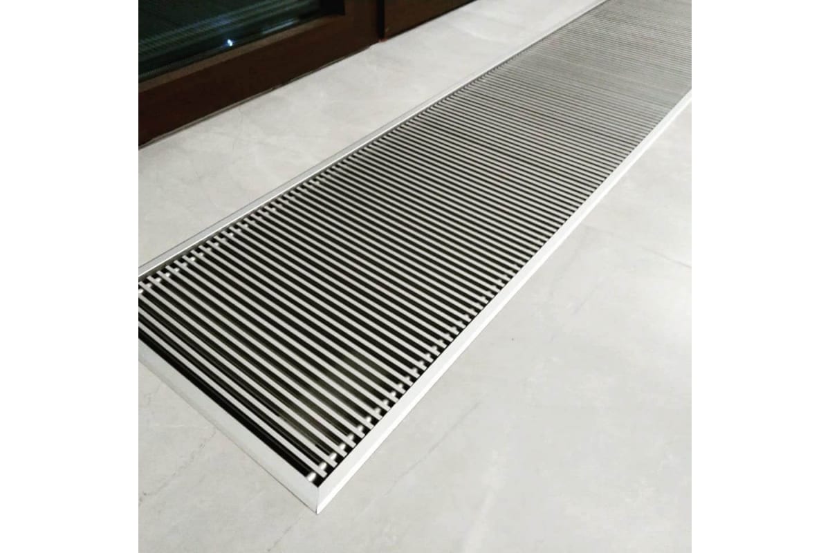 Встраиваемый внутрипольный конвектор Techno с решеткой Usual KVZ 250-85-1200 RH07000232