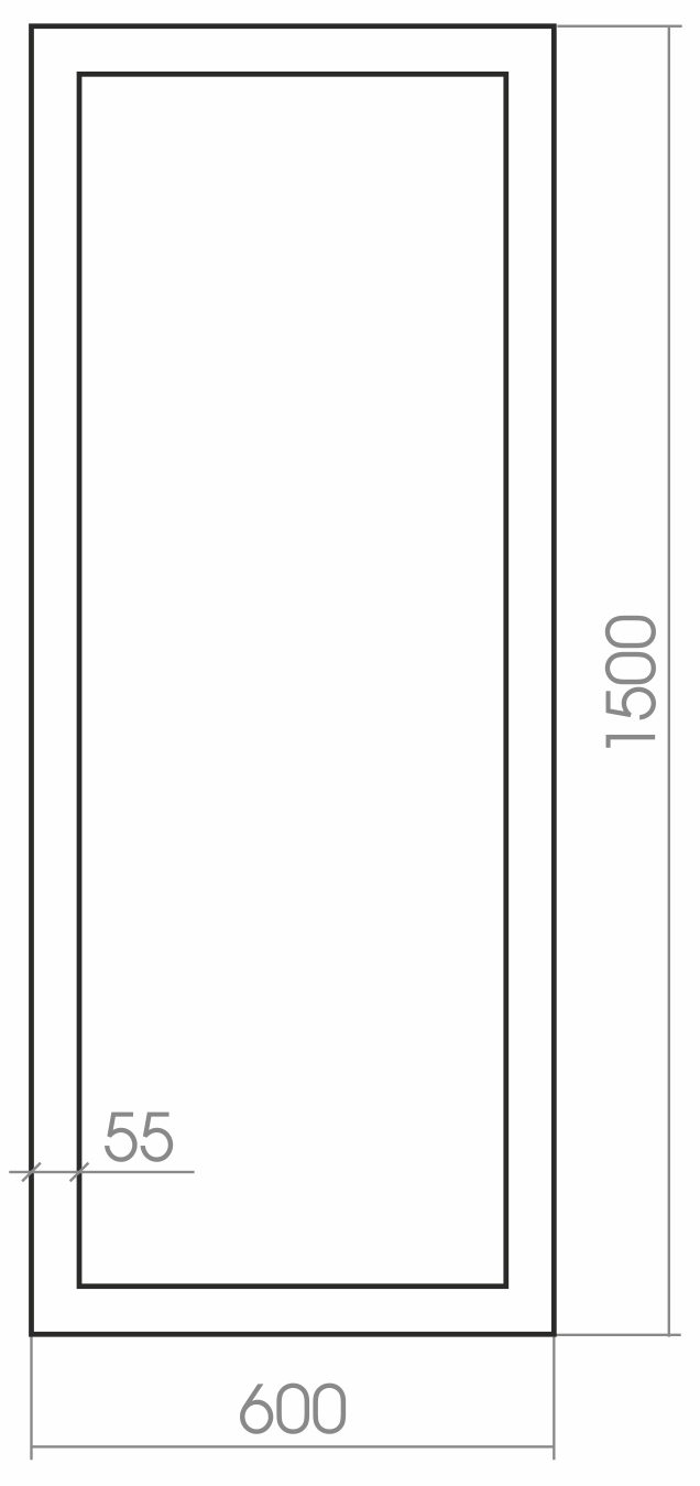 Зеркало Azario Монреаль 60x150 см ФР-00001409 венге