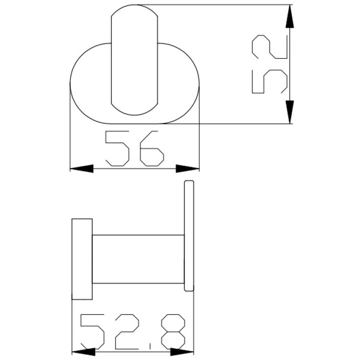 Крючок Rav Slezak Yukon YUA0100CB хром, белый