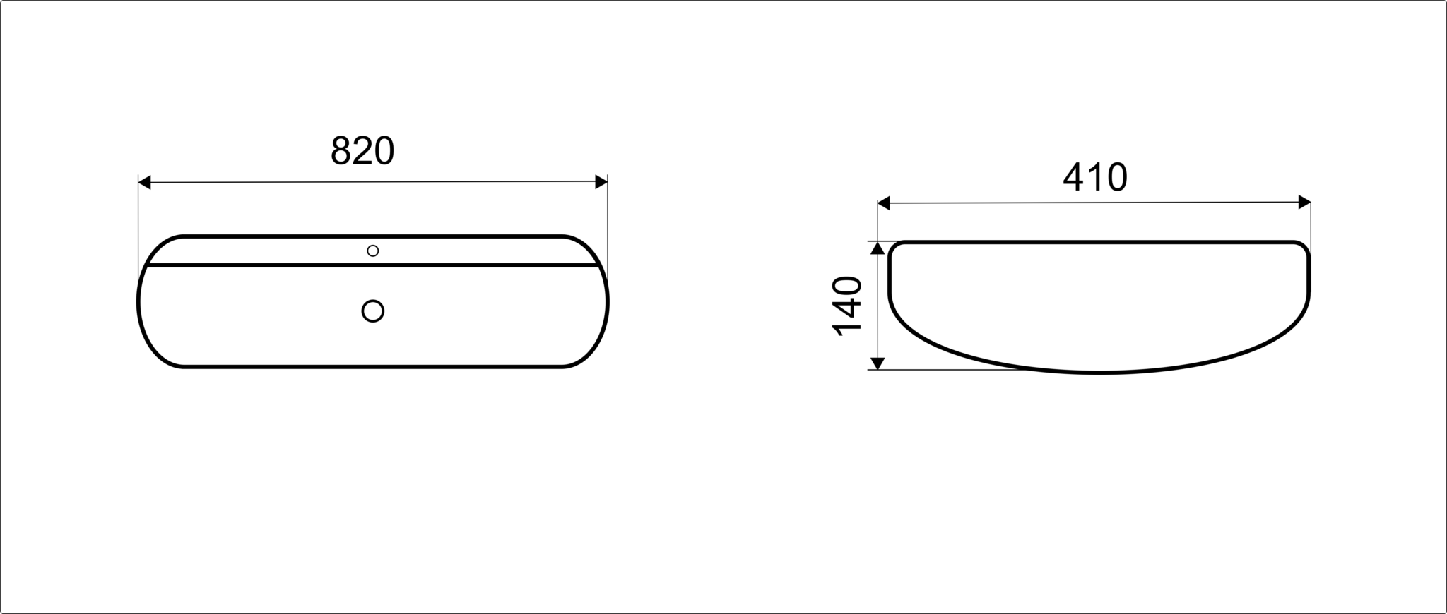 Раковина CeramaLux D1347 82 см